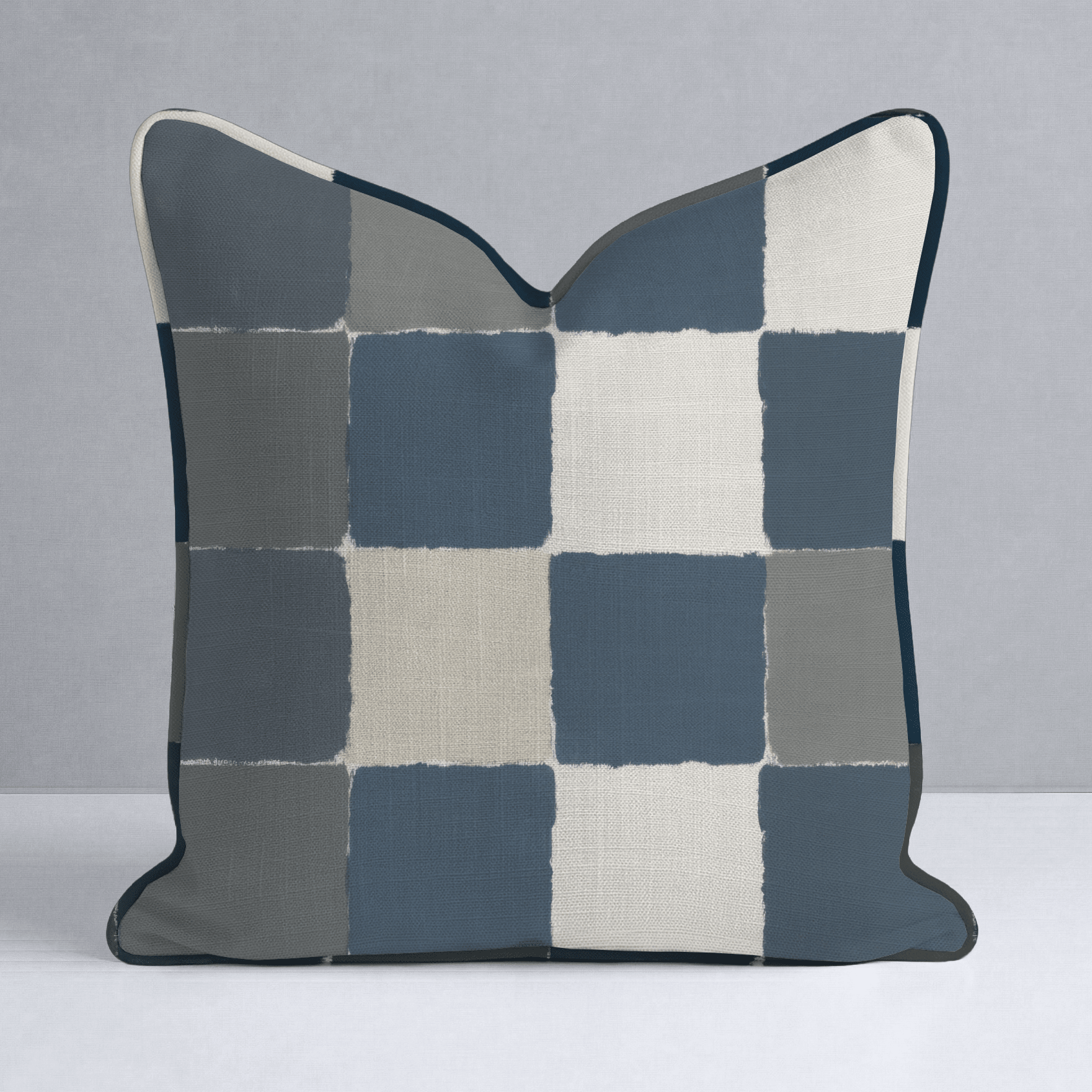 Letterman Check Throw Pillow - Lemon Park