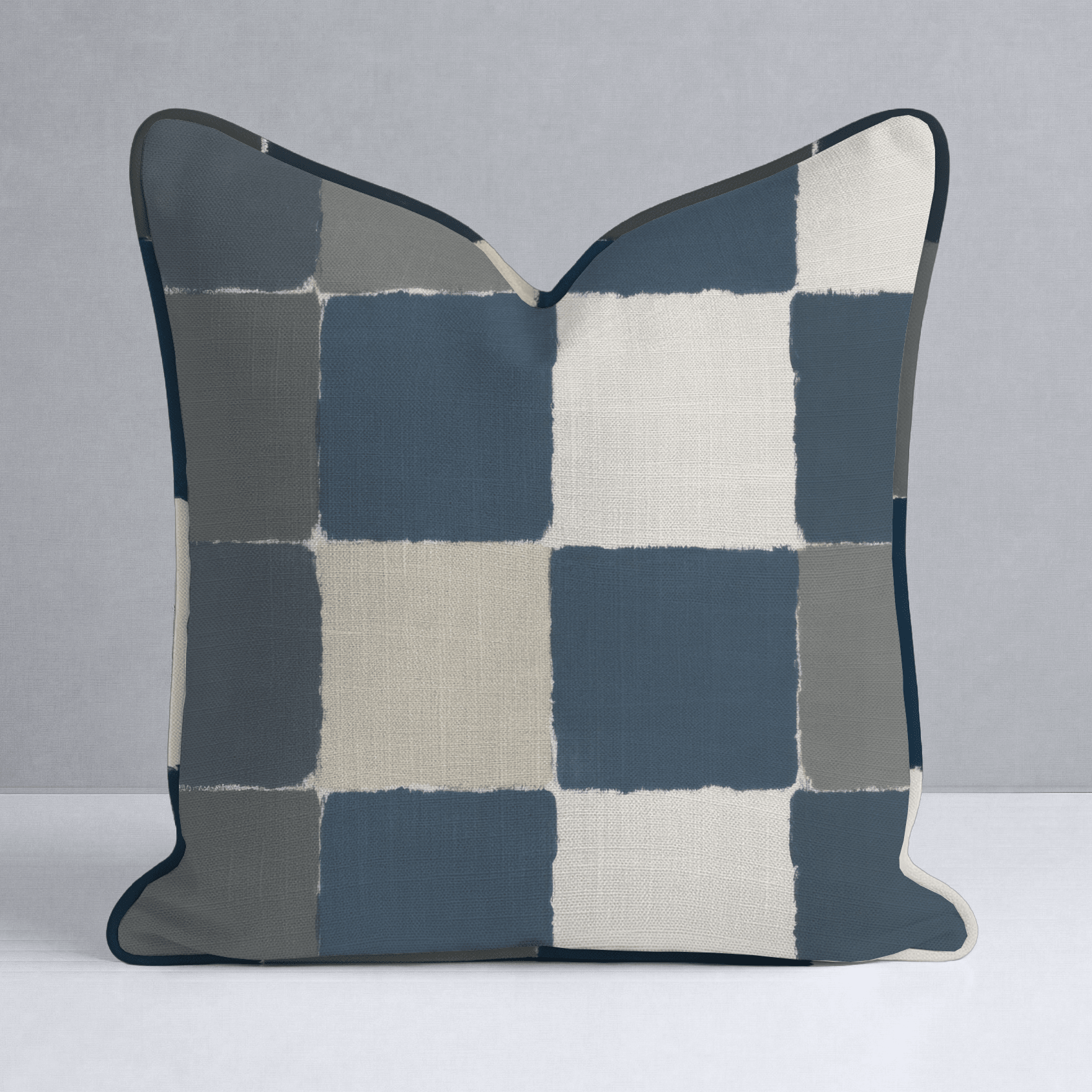 Letterman Check Throw Pillow - Lemon Park