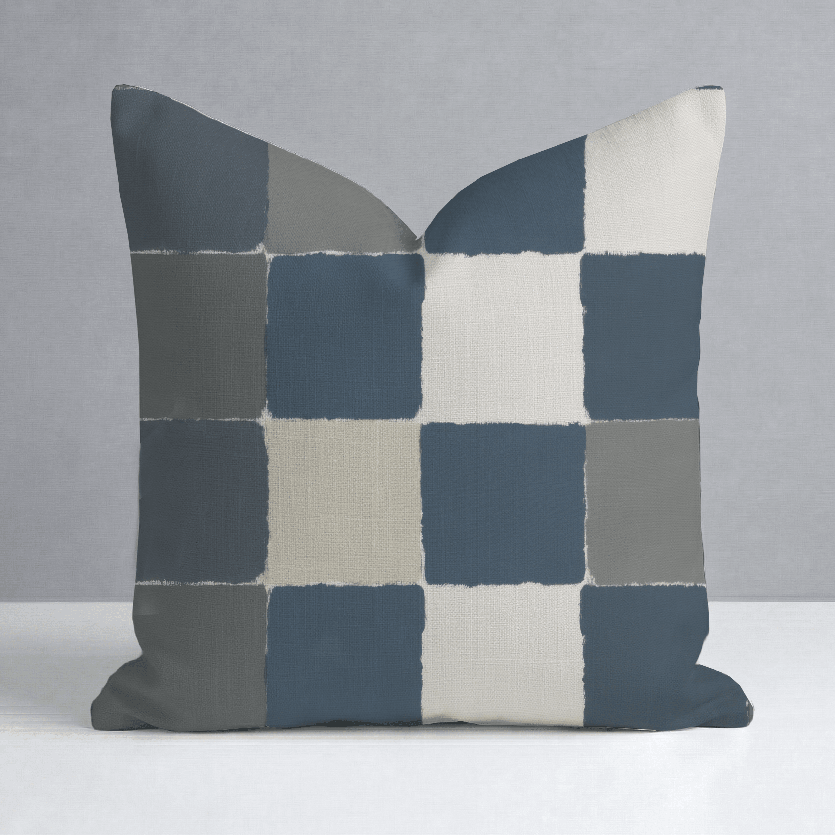 Letterman Check Throw Pillow - Lemon Park