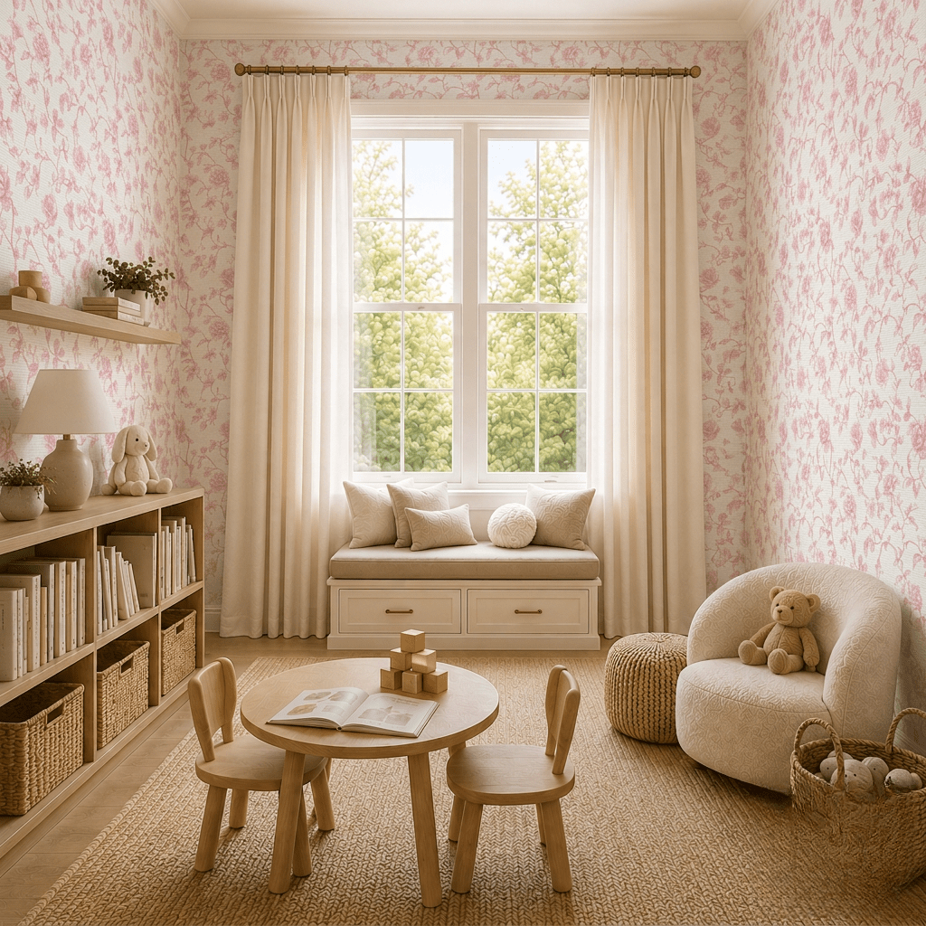 Lila Rose Faux Grasscloth Wallpaper - Lemon Park