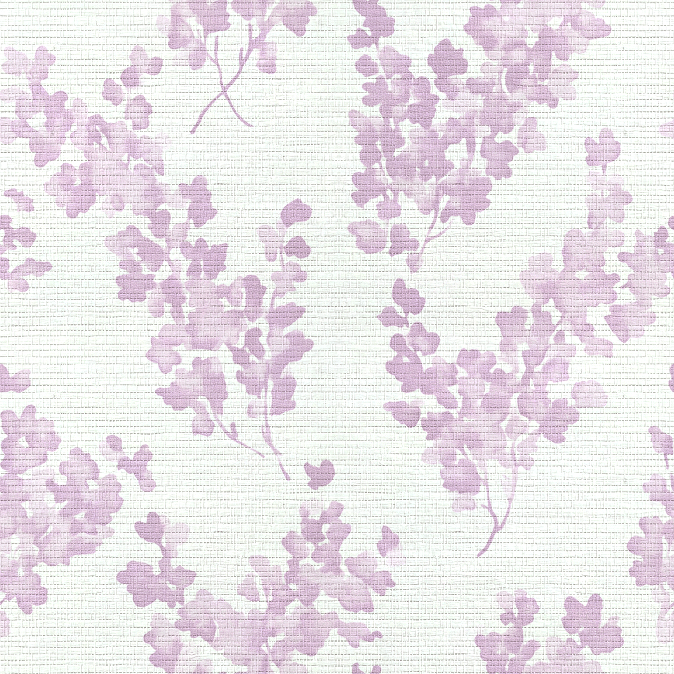 Lilac Stems Faux Grasscloth Wallpaper - Lemon Park