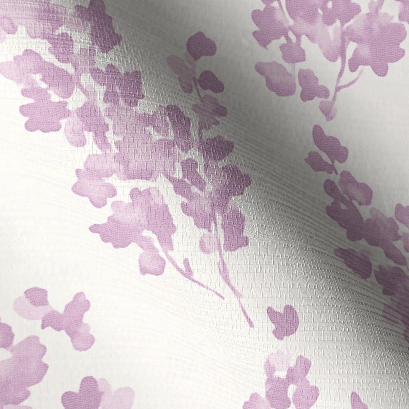 Lilac Stems Faux Grasscloth Wallpaper - Lemon Park