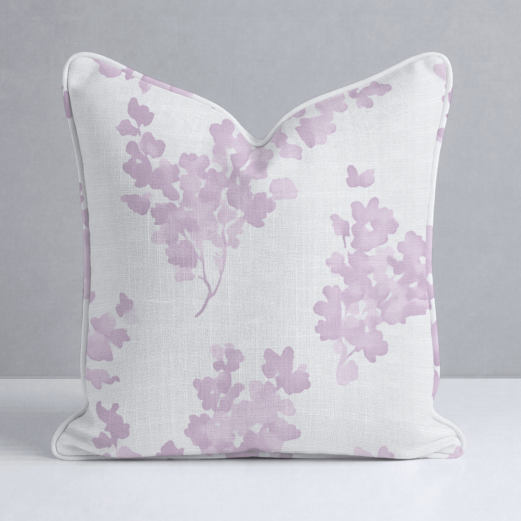 Lilac Stems Throw Pillow - Lemon Park