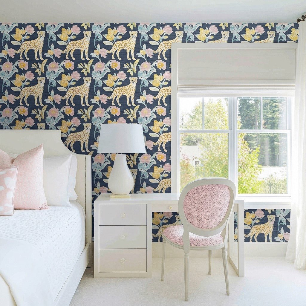 Lillith Faux Grasscloth Wallpaper - Lemon Park
