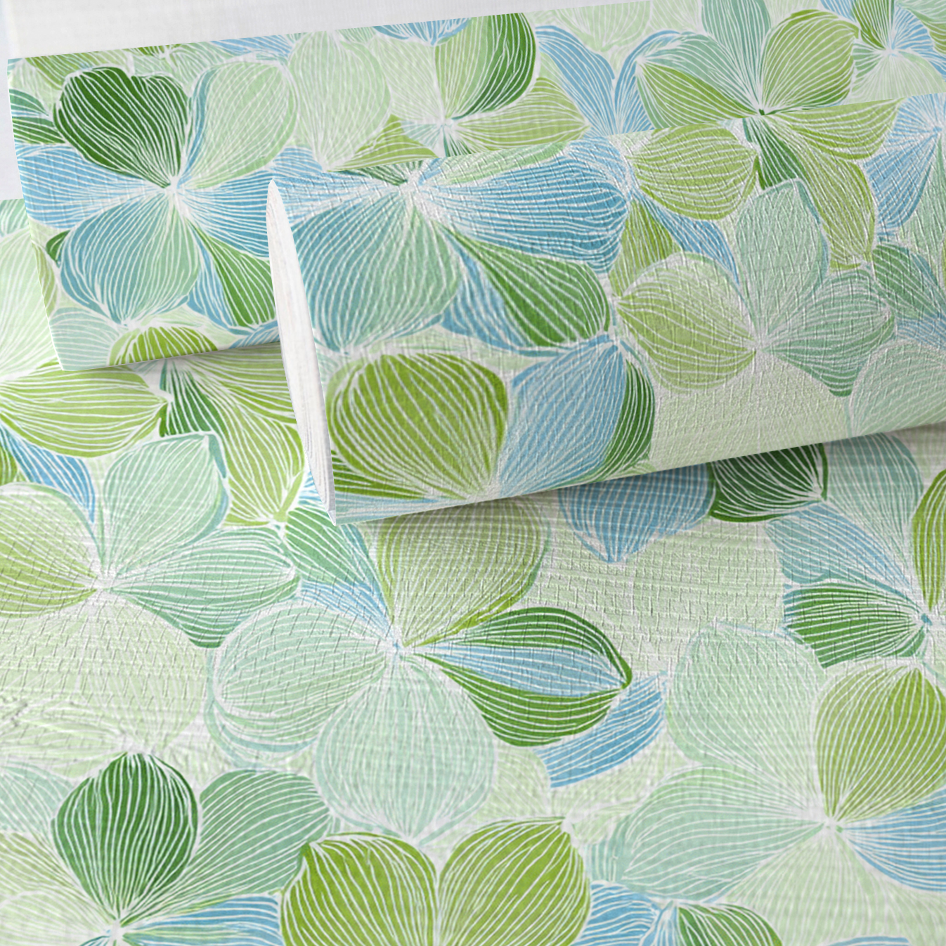 Lime Wedge Faux Grasscloth Wallpaper