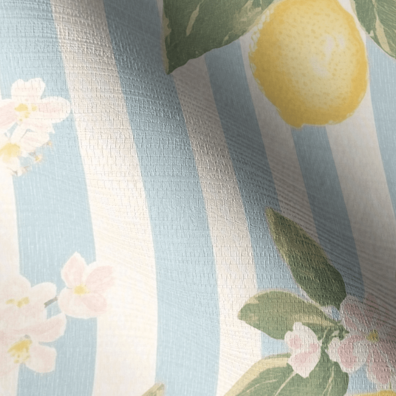 Limoncello Faux Grasscloth Wallpaper - Lemon Park