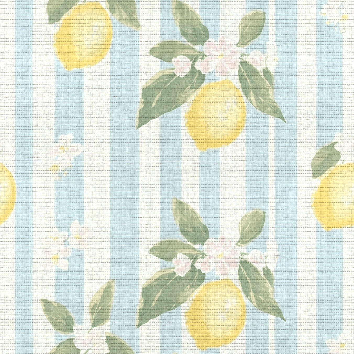 Limoncello Faux Grasscloth Wallpaper - Lemon Park