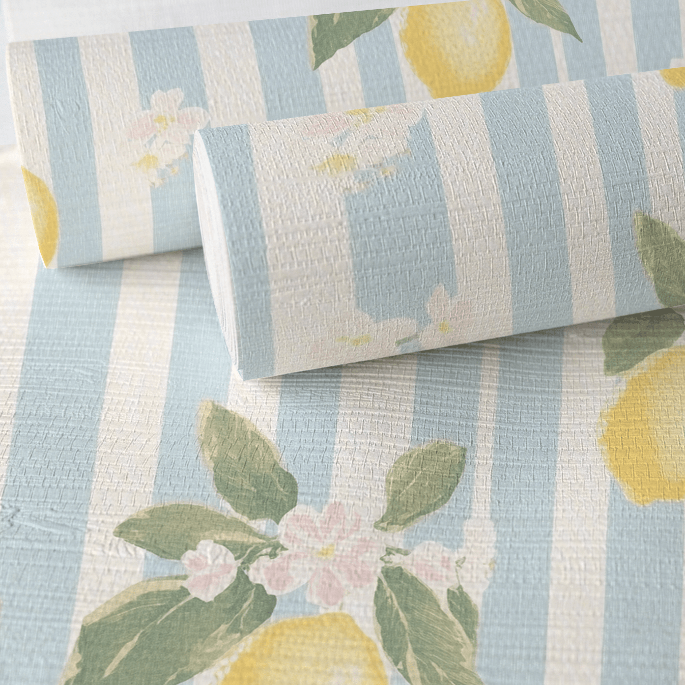Limoncello Faux Grasscloth Wallpaper - Lemon Park