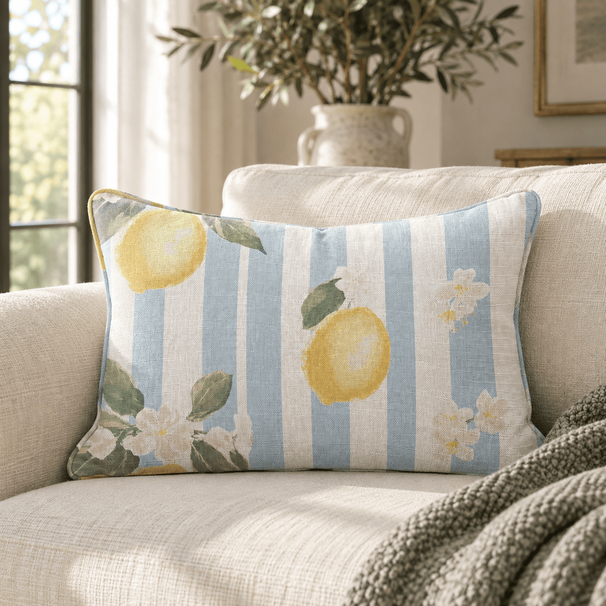 Limoncello Throw Pillow - Lemon Park