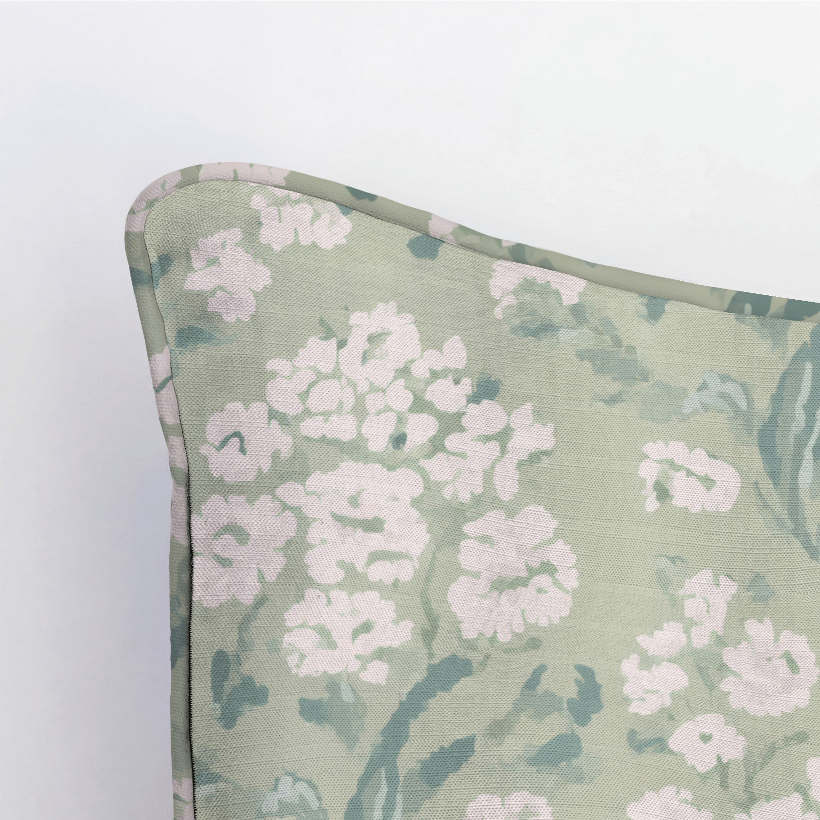 Linen Bloom Throw Pillow - Lemon Park