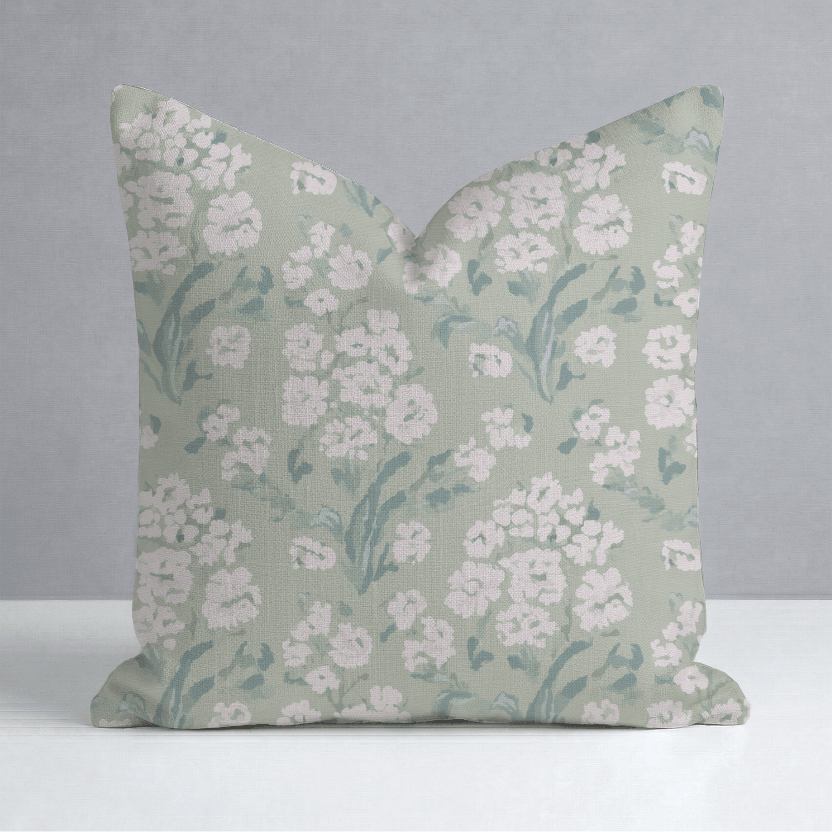 Linen Bloom Throw Pillow - Lemon Park