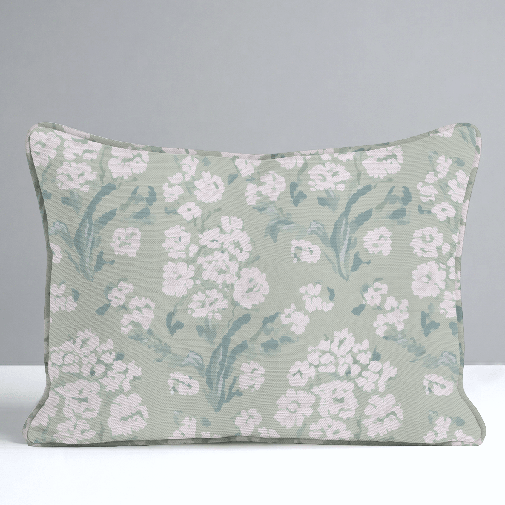 Linen Bloom Throw Pillow - Lemon Park