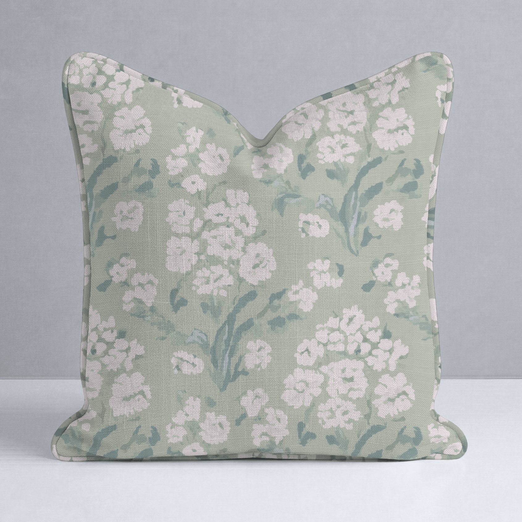 Linen Bloom Throw Pillow - Lemon Park