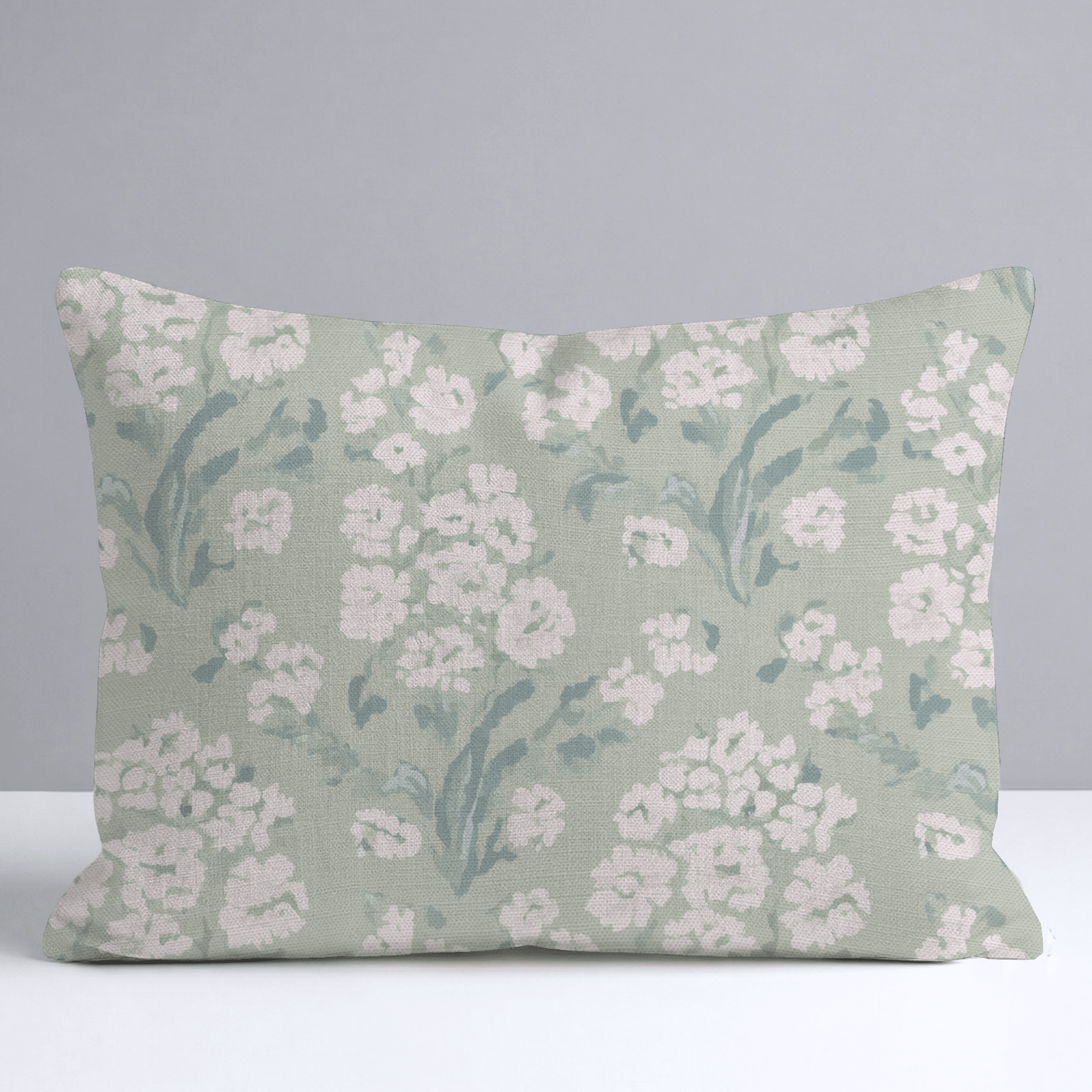 Linen Bloom Throw Pillow - Lemon Park