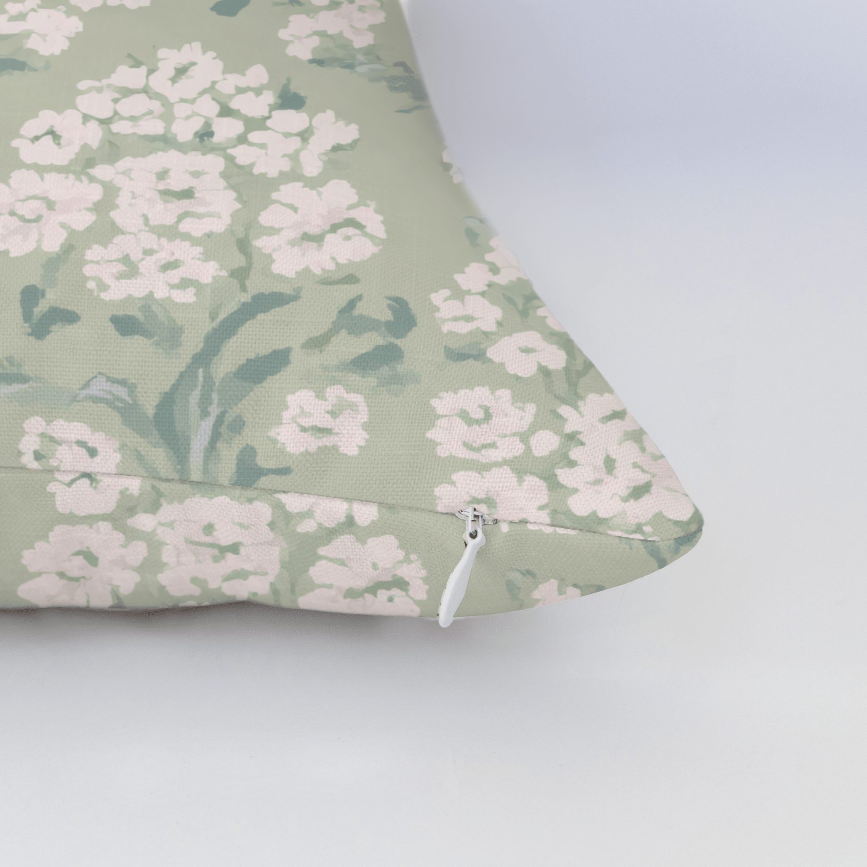 Linen Bloom Throw Pillow - Lemon Park