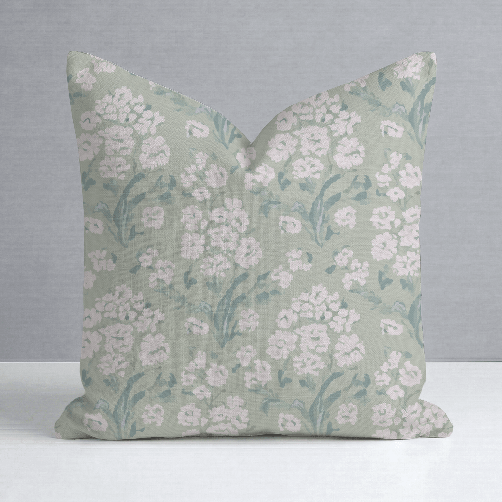 Linen Bloom Throw Pillow - Lemon Park