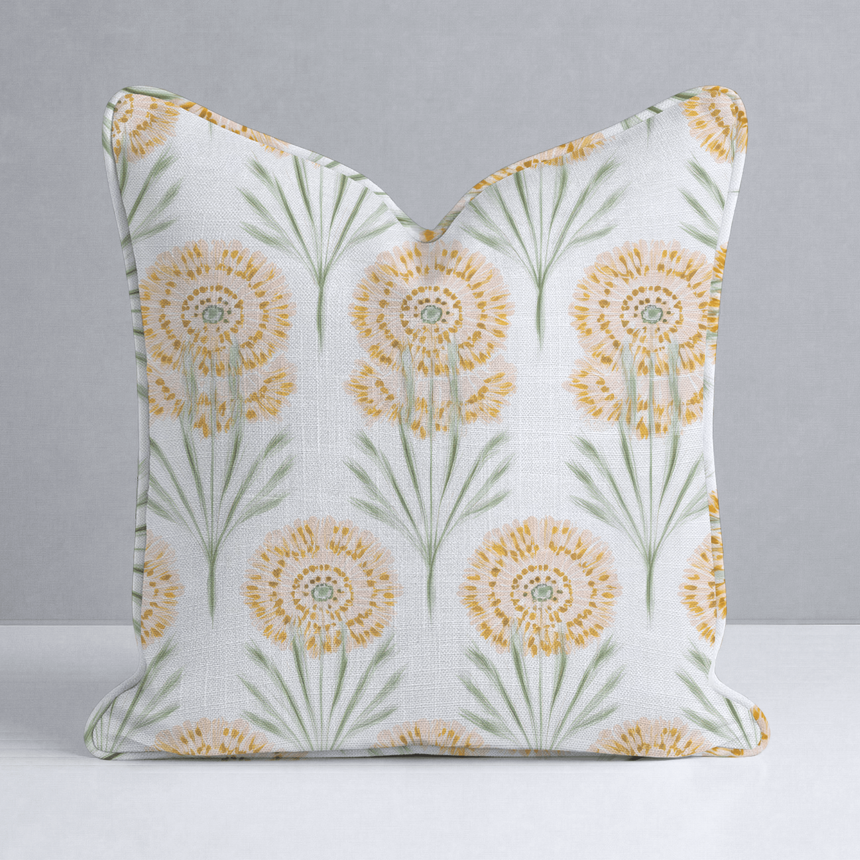 Linen Gold Throw Pillow - Lemon Park