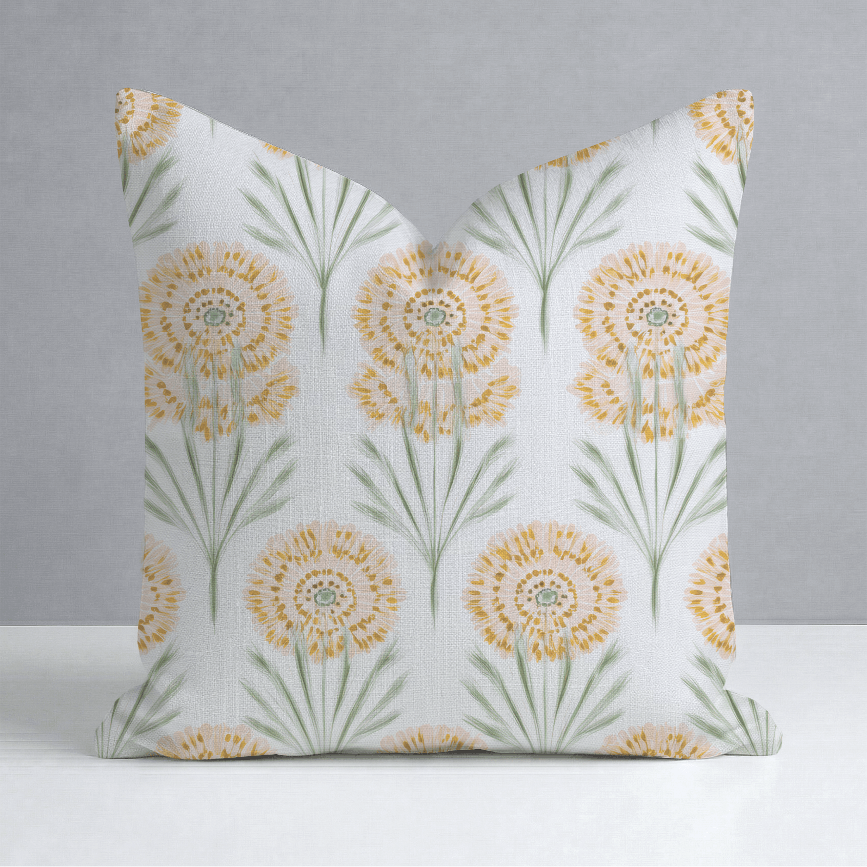 Linen Gold Throw Pillow - Lemon Park