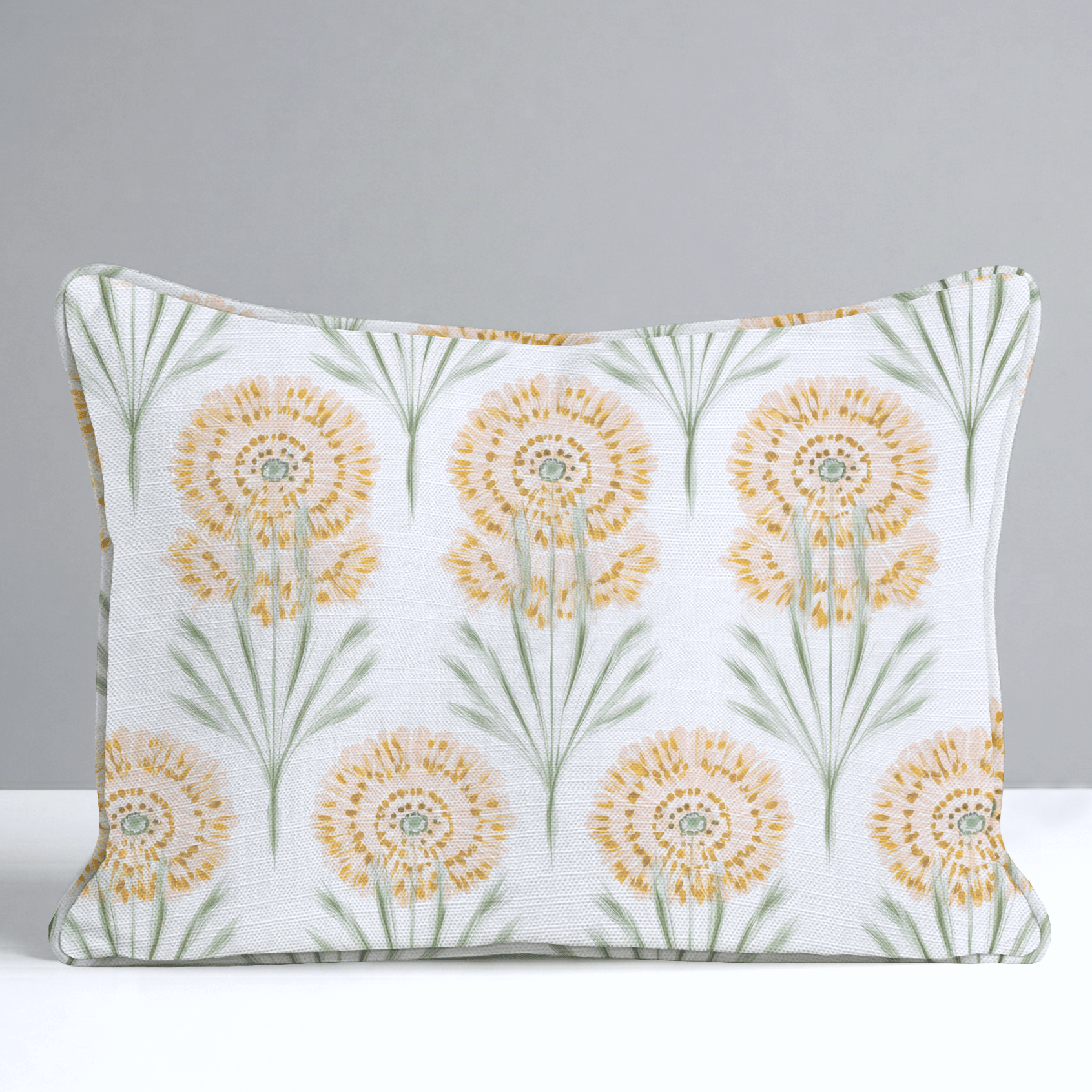 Linen Gold Throw Pillow - Lemon Park