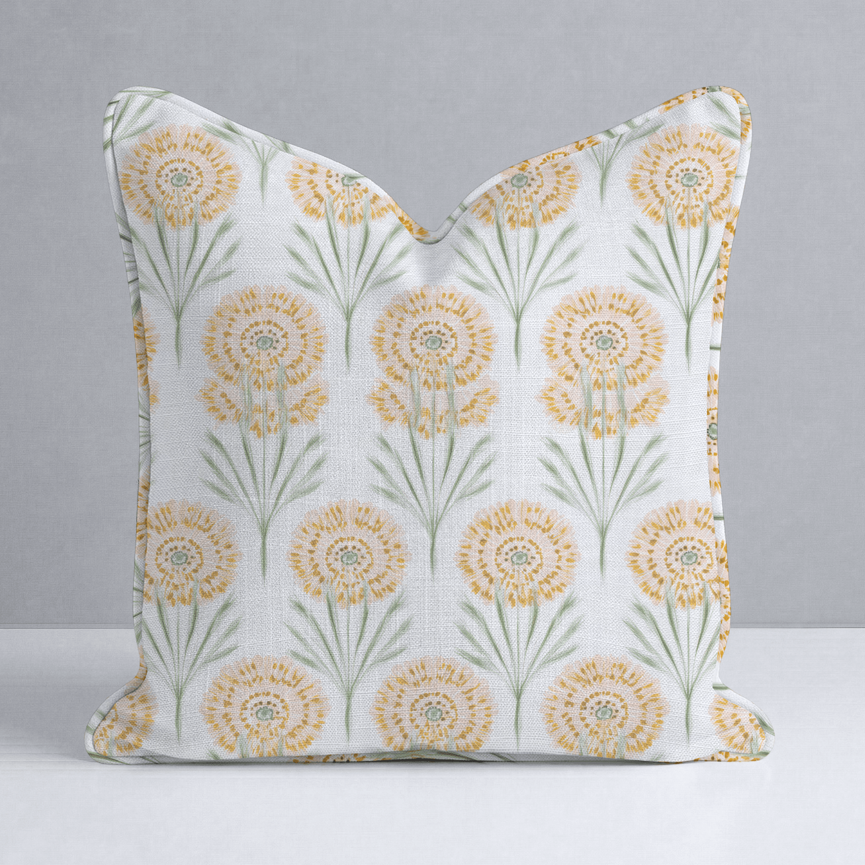 Linen Gold Throw Pillow - Lemon Park