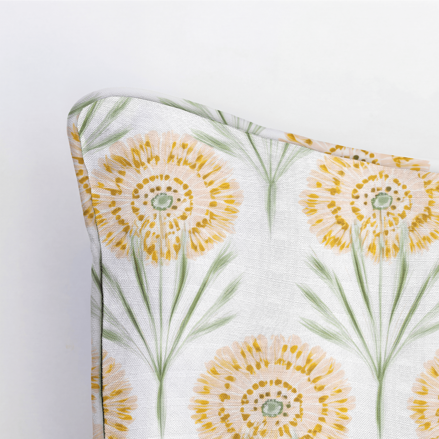 Linen Gold Throw Pillow - Lemon Park