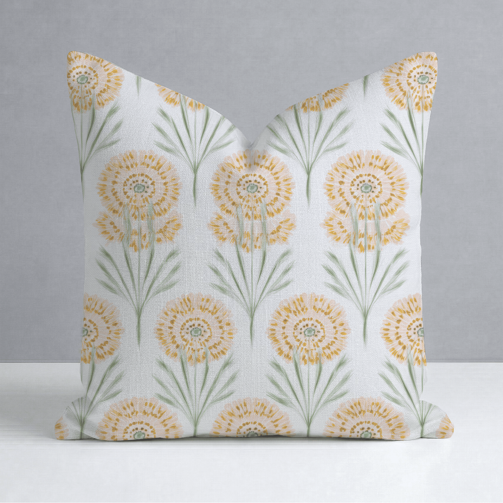 Linen Gold Throw Pillow - Lemon Park