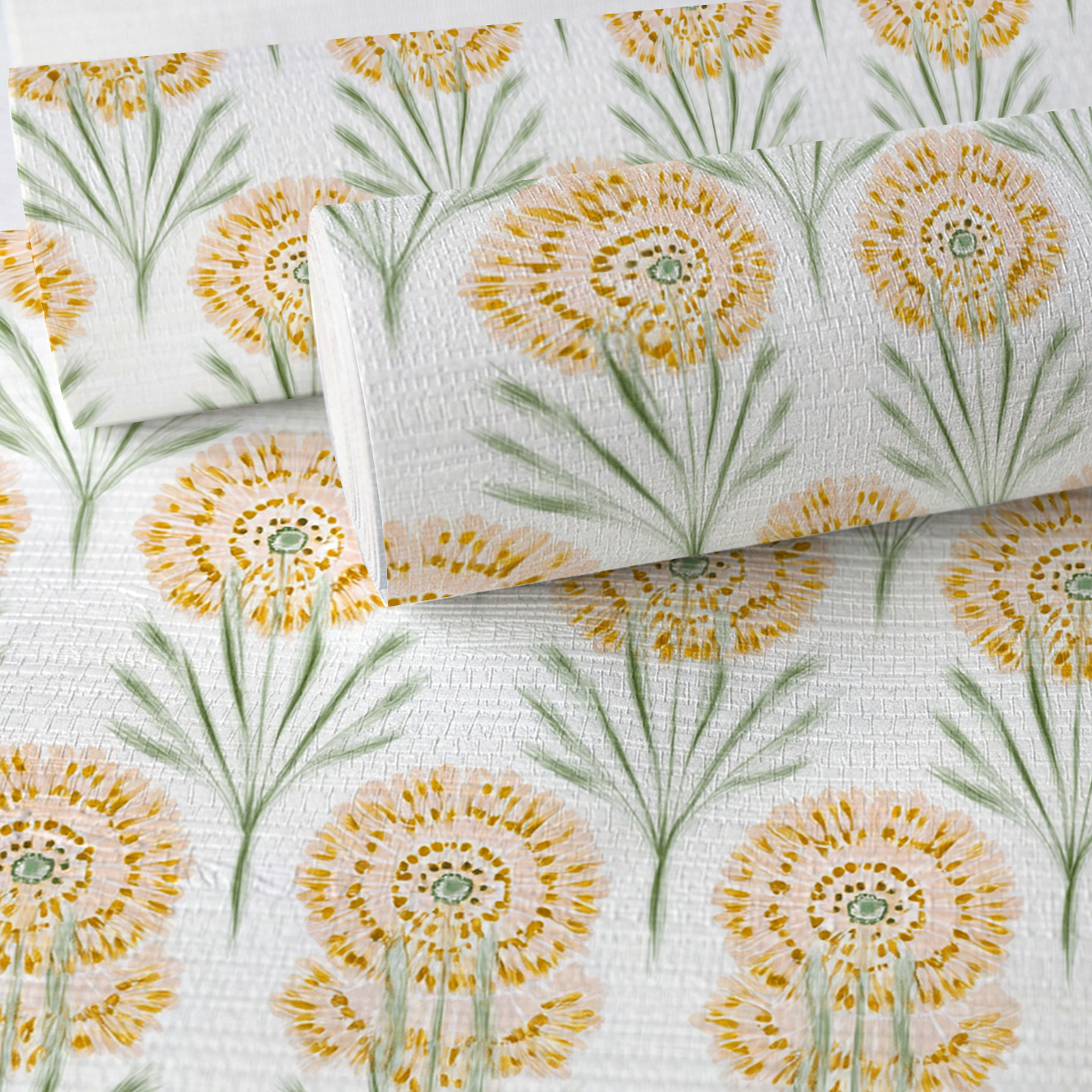 Linen Gold Faux Grasscloth Wallpaper