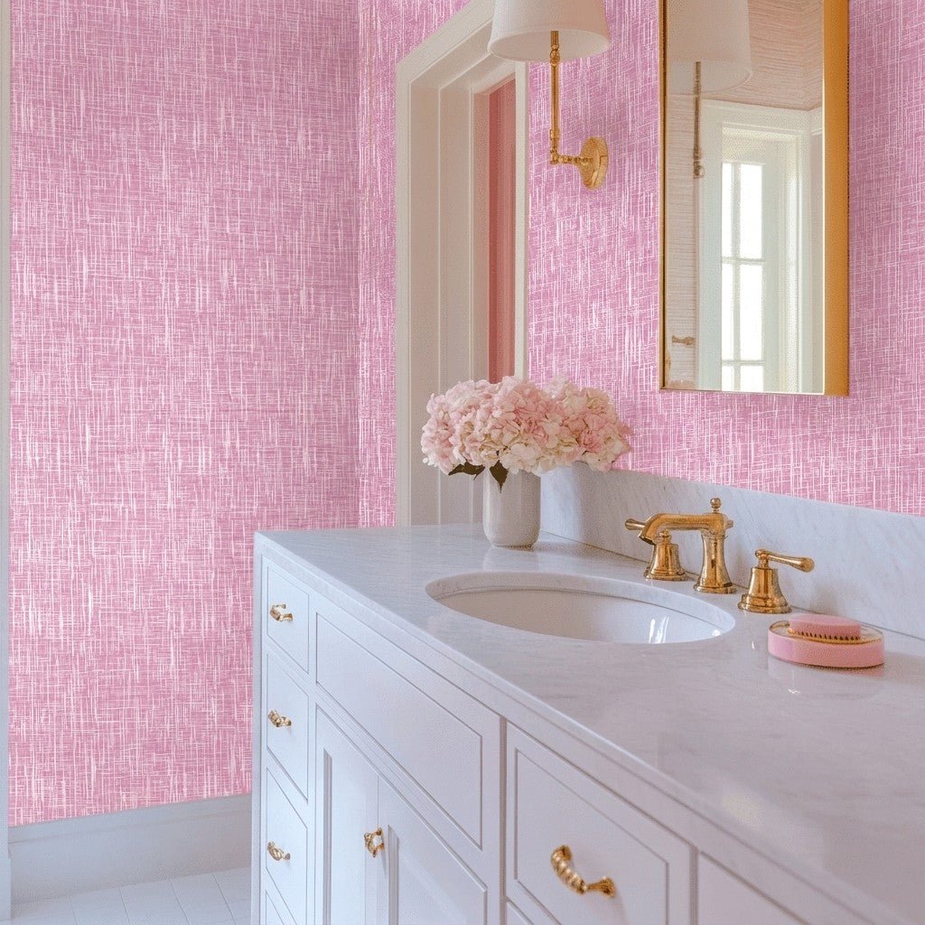 Linley Faux Grasscloth Wallpaper - Lemon Park