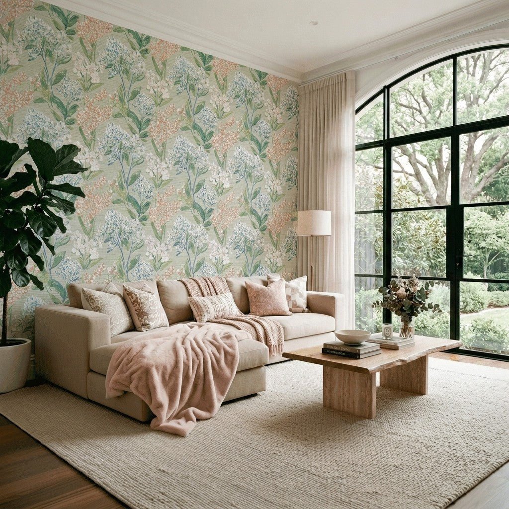 Lisette Faux Grasscloth Wallpaper - Lemon Park