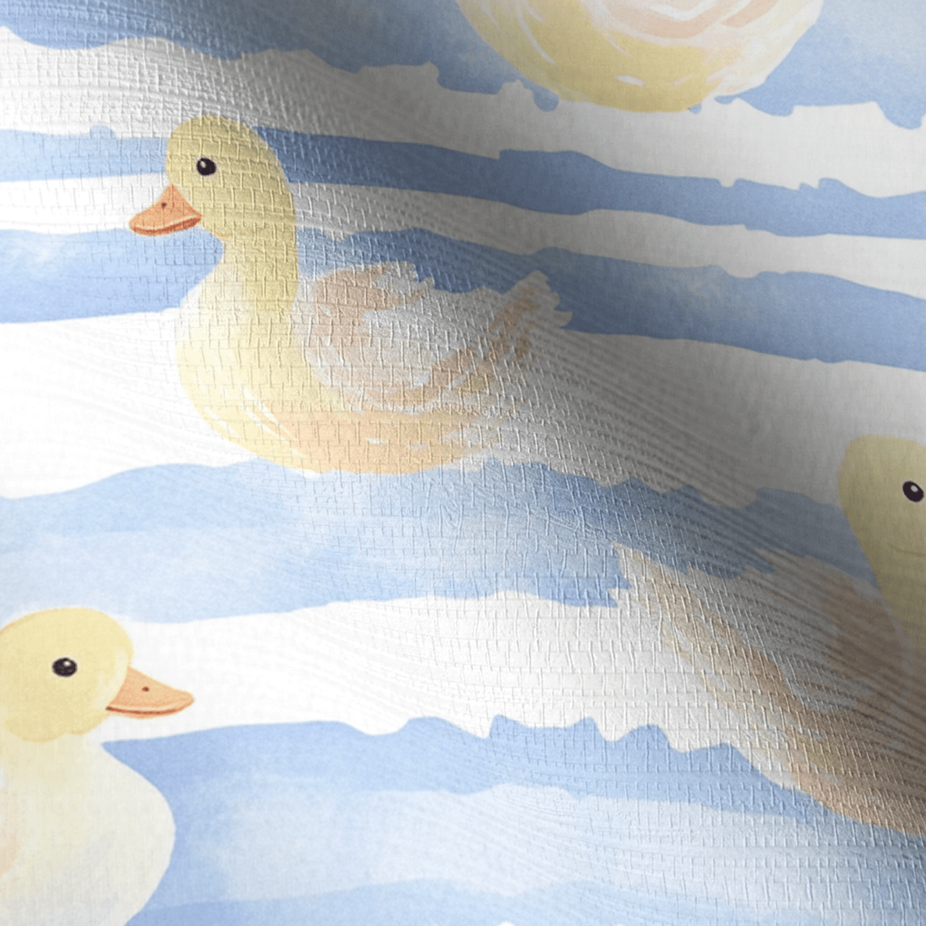 Little Ducklings Faux Grasscloth Wallpaper - Lemon Park