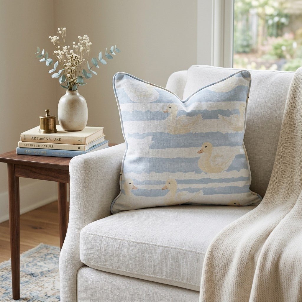 Little Ducklings Throw Pillow - Lemon Park