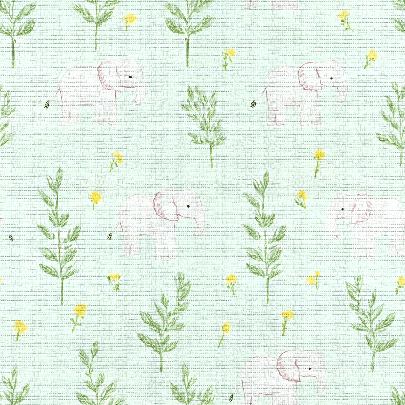 Little Giants Faux Grasscloth Wallpaper - Lemon Park