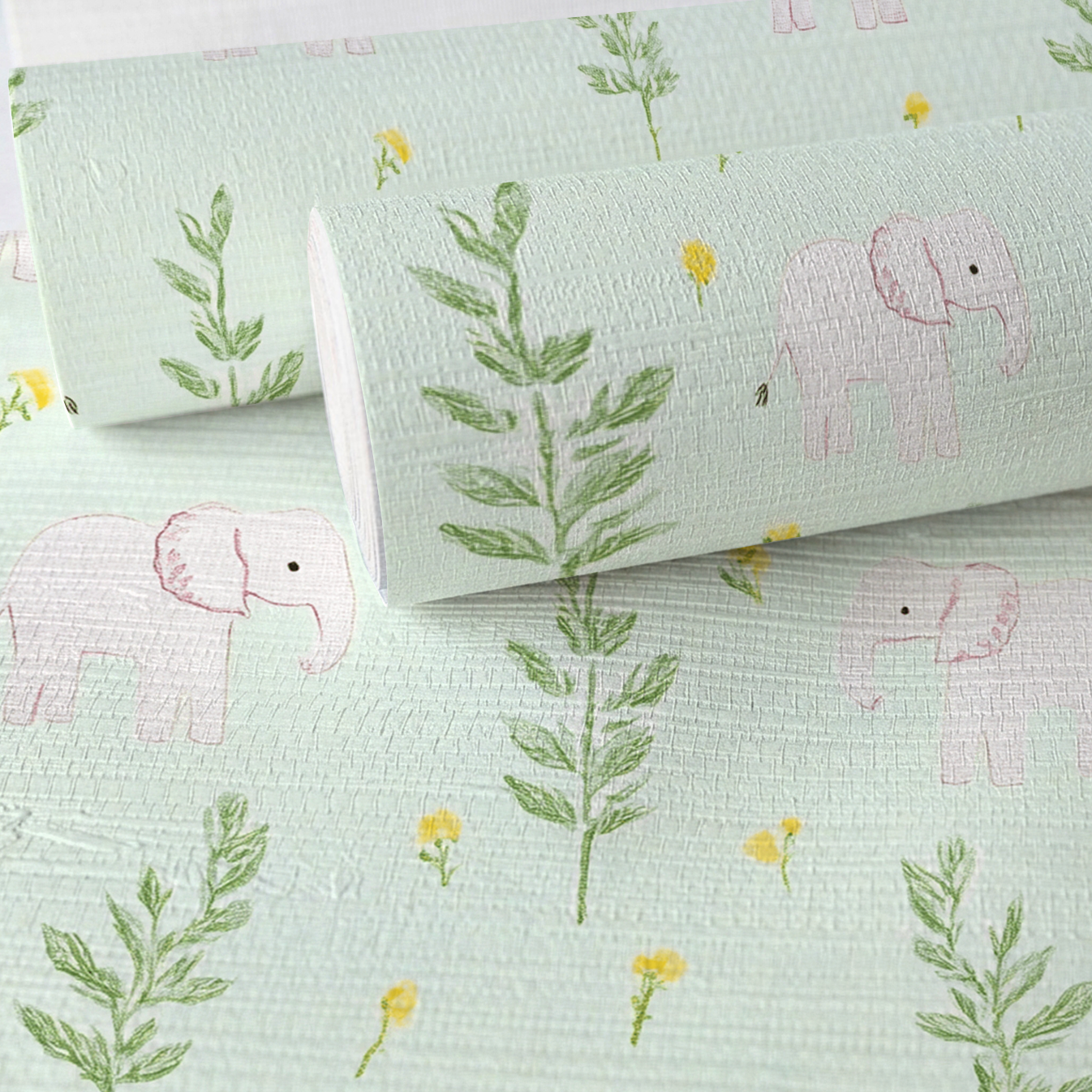 Little Giants Faux Grasscloth Wallpaper