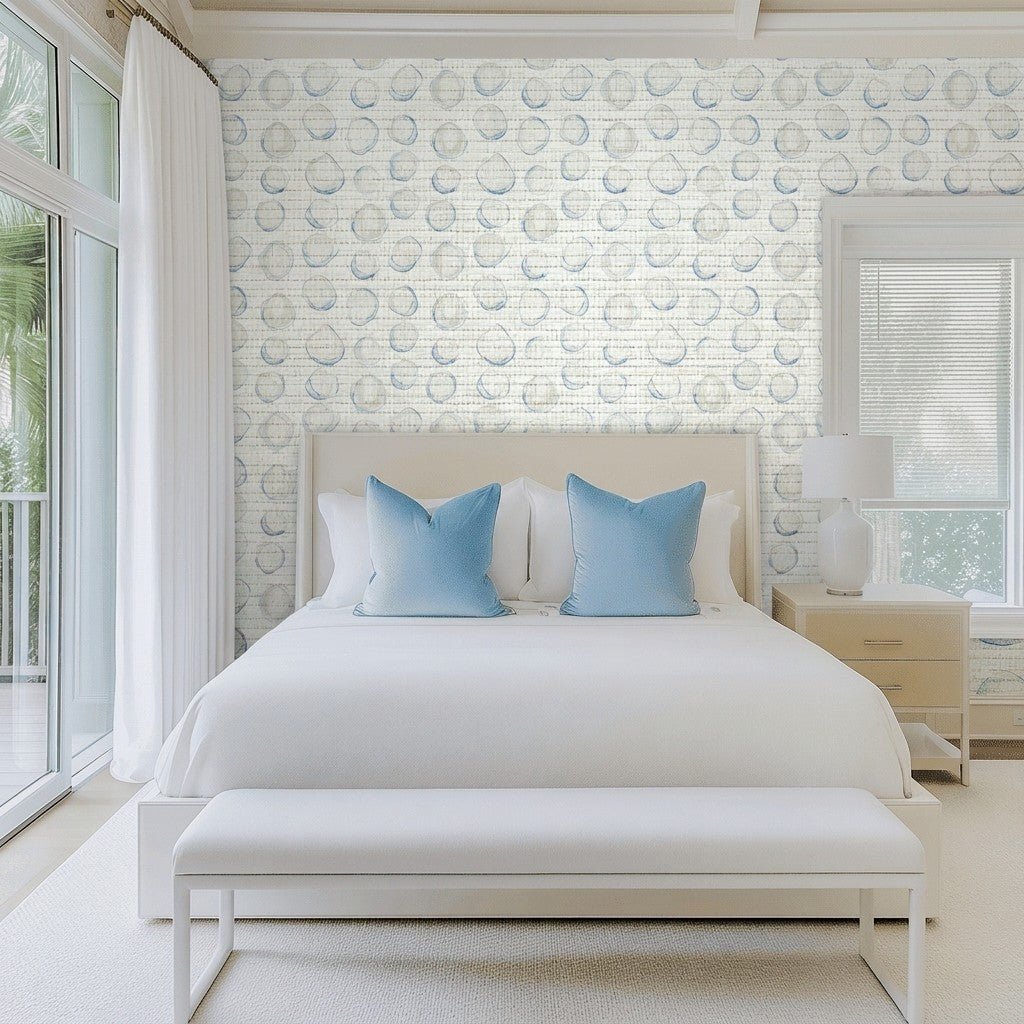 Little Pearls Faux Grasscloth Wallpaper - Lemon Park