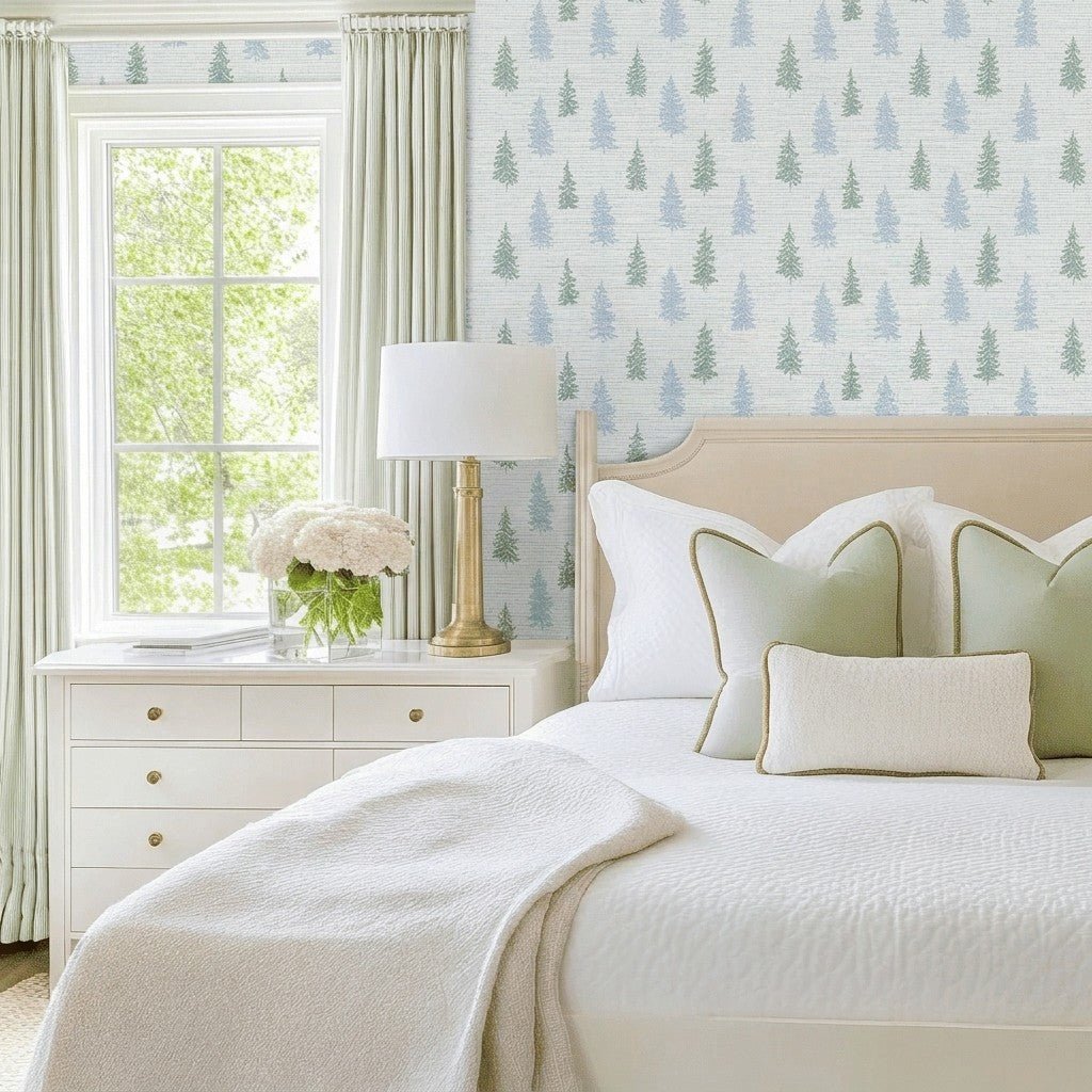 Little Pine Lane Faux Grasscloth Wallpaper - Lemon Park