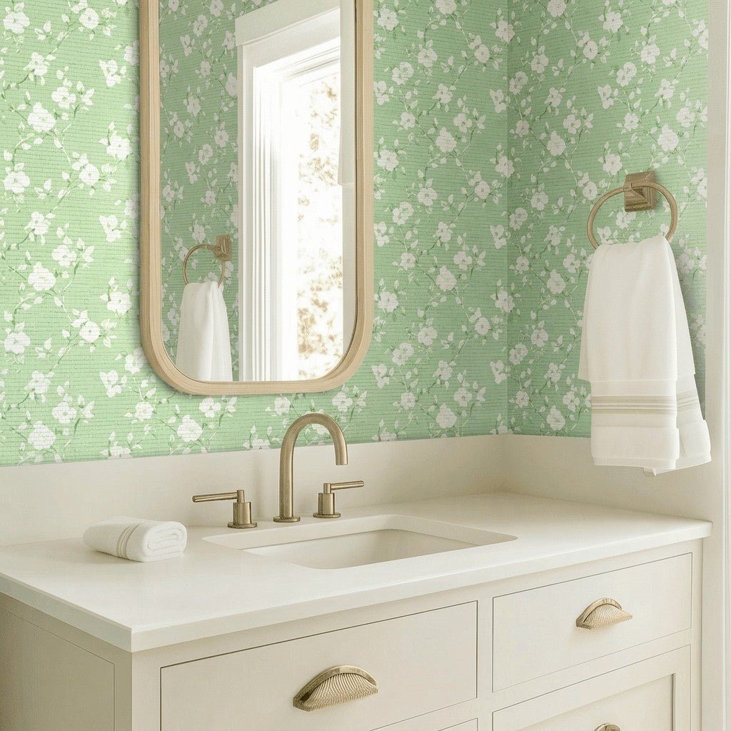 Lola Faux Grasscloth Wallpaper - Lemon Park
