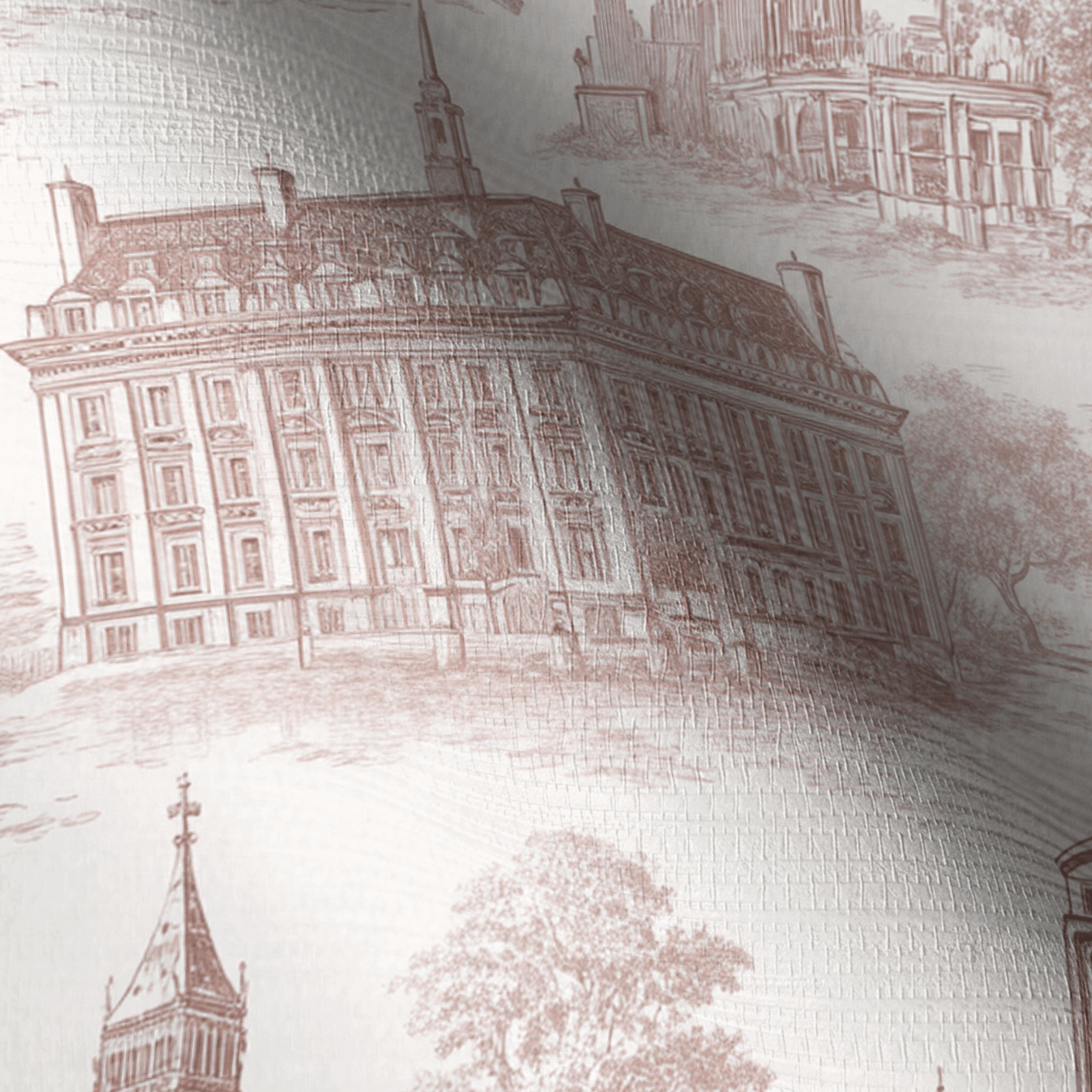 London Sketchbook Faux Grasscloth Wallpaper - Lemon Park