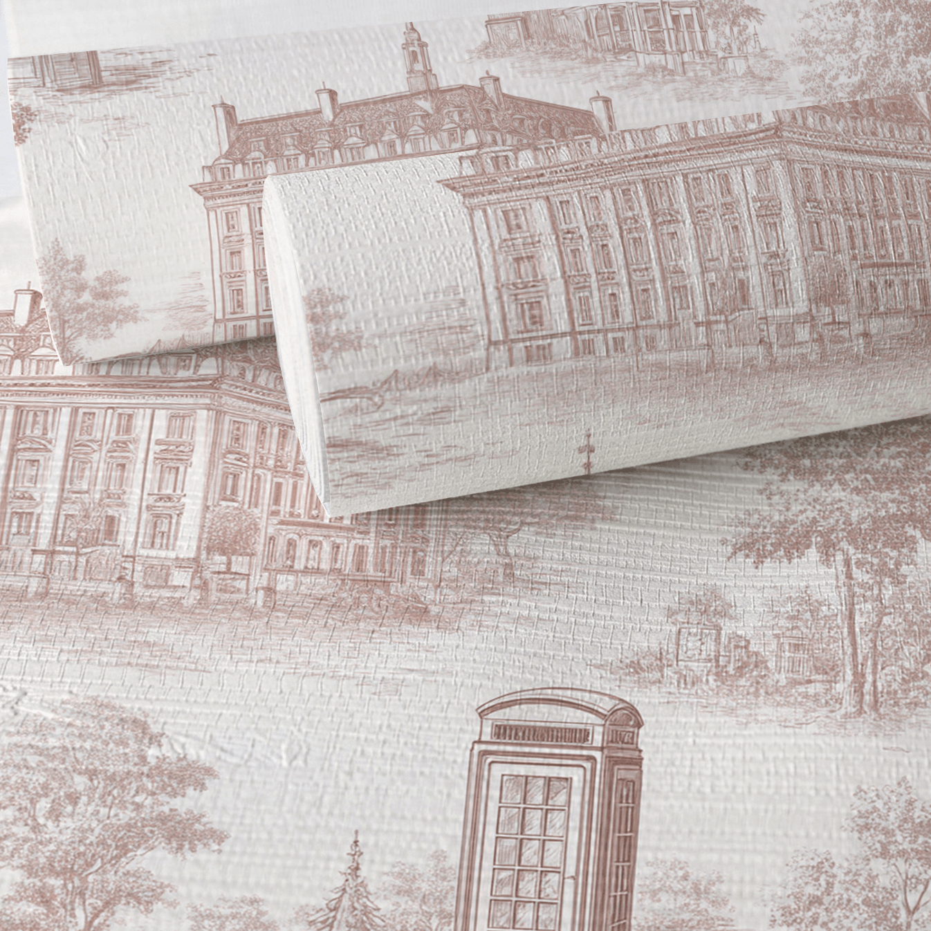 London Sketchbook Faux Grasscloth Wallpaper - Lemon Park