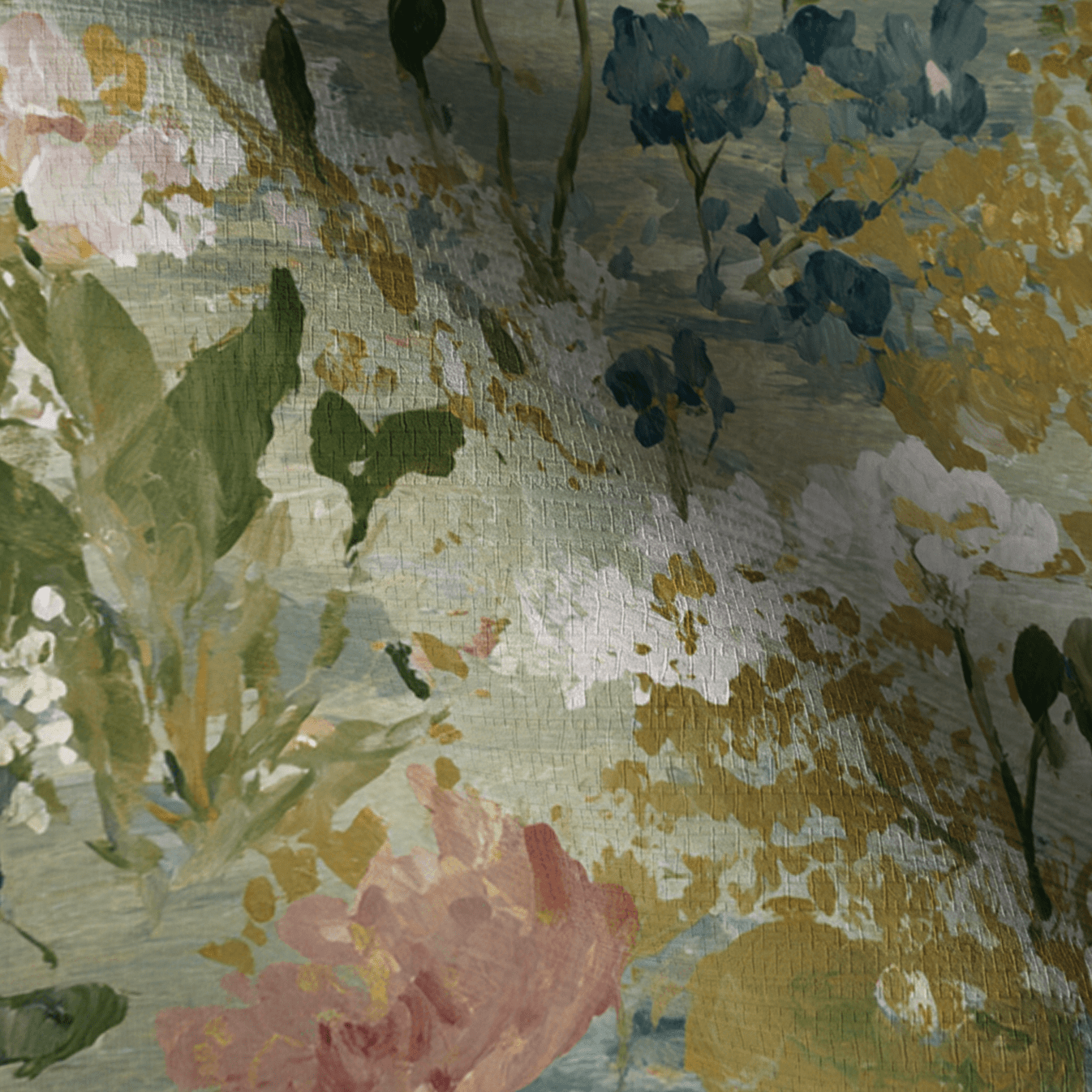 Loose Stems Faux Grasscloth Wallpaper - Lemon Park