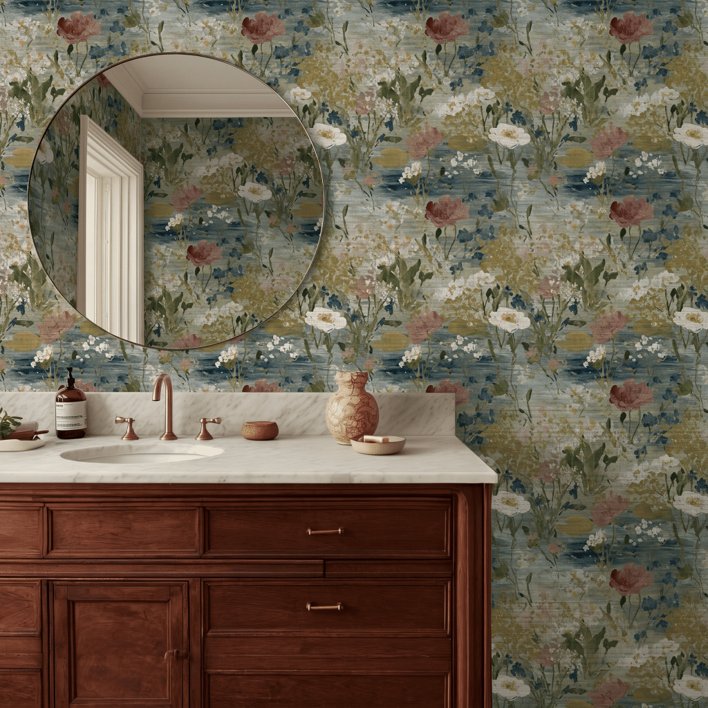 Loose Stems Faux Grasscloth Wallpaper - Lemon Park