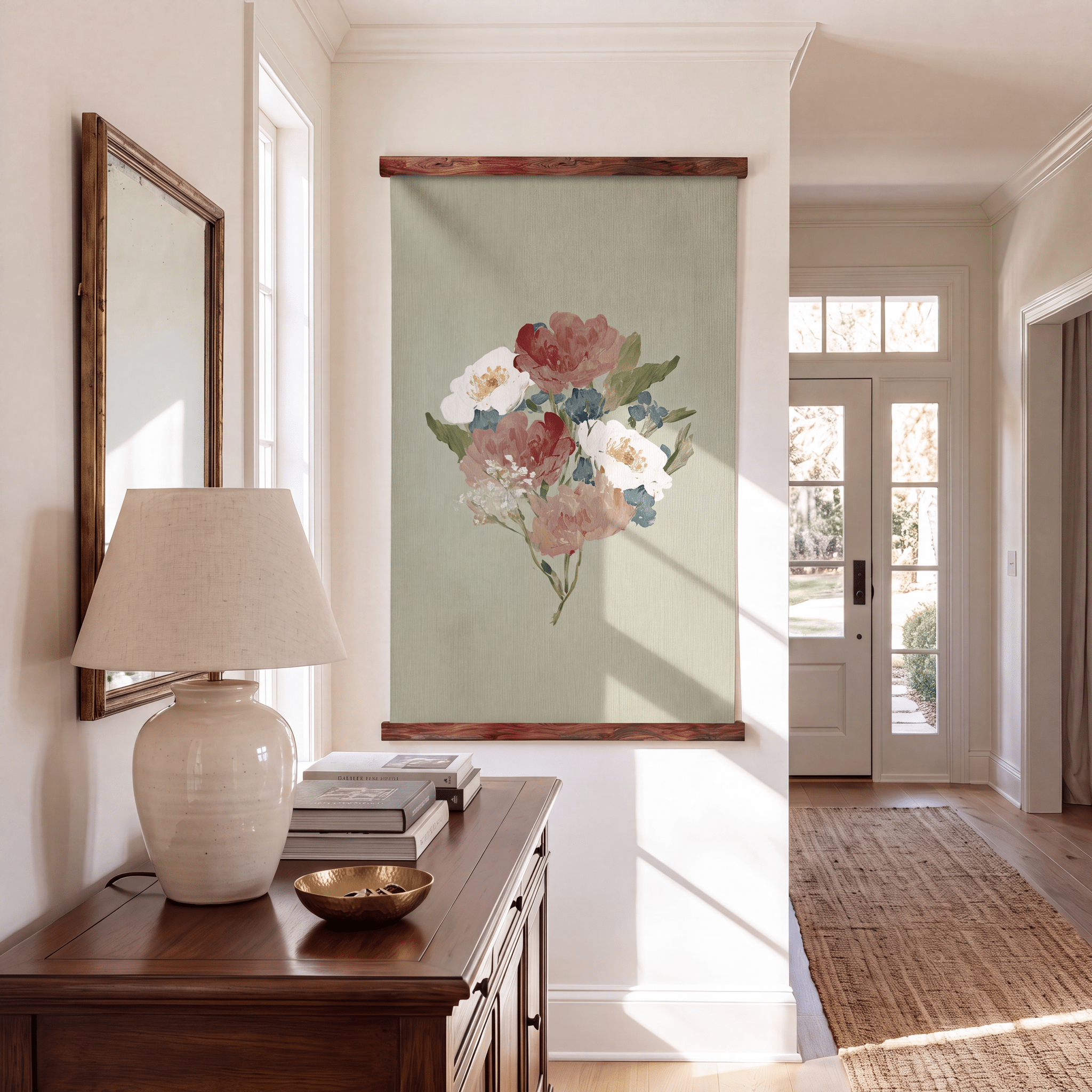 Loose Stems Floral Motif - Tapestry - Lemon Park