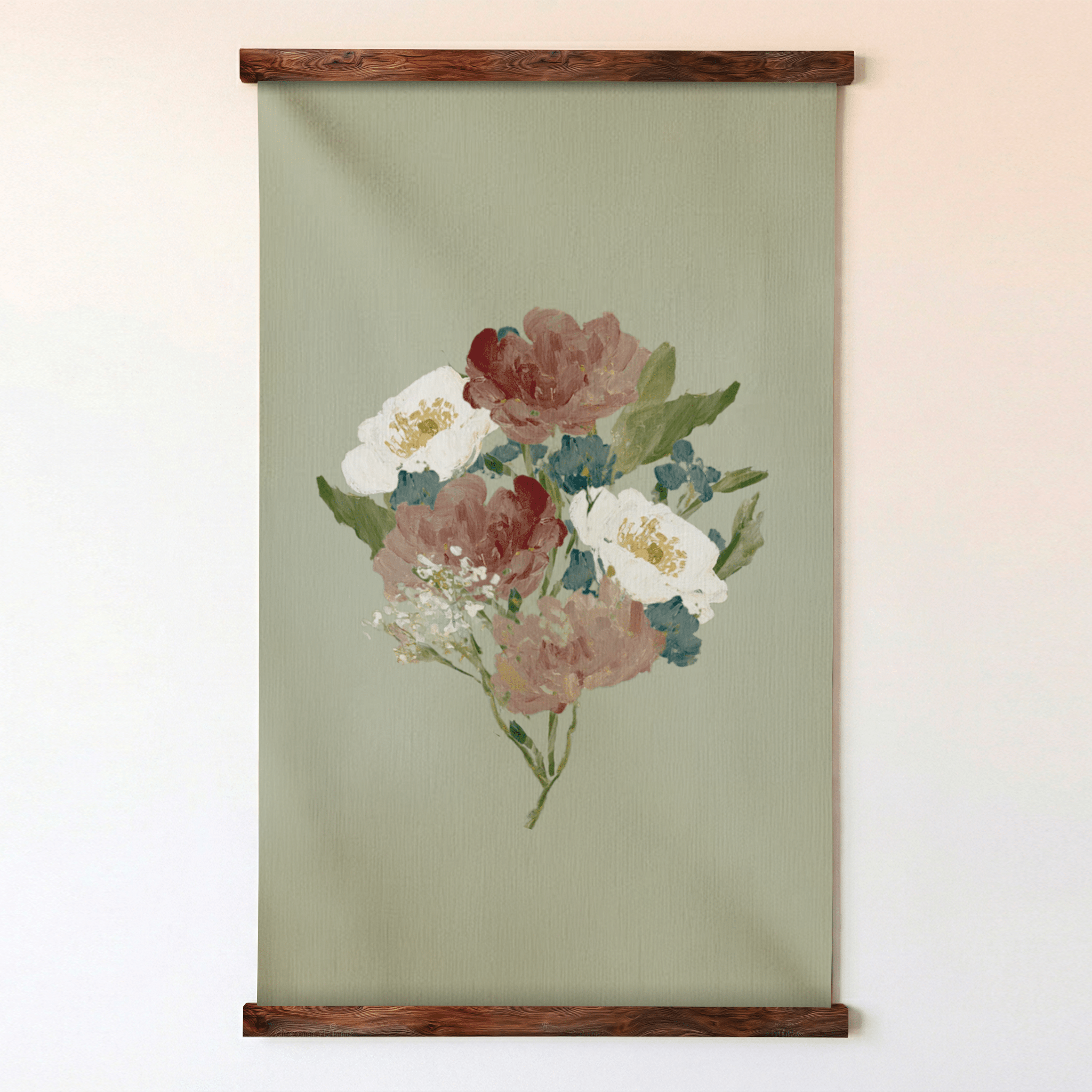 Loose Stems Floral Motif - Tapestry - Lemon Park