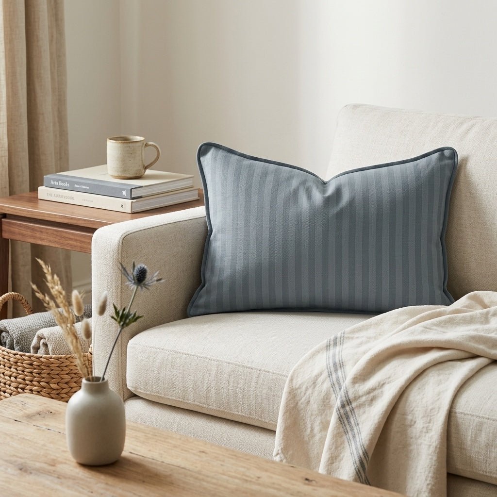 Loose Stems Juniper Stripe Throw Pillow - Lemon Park