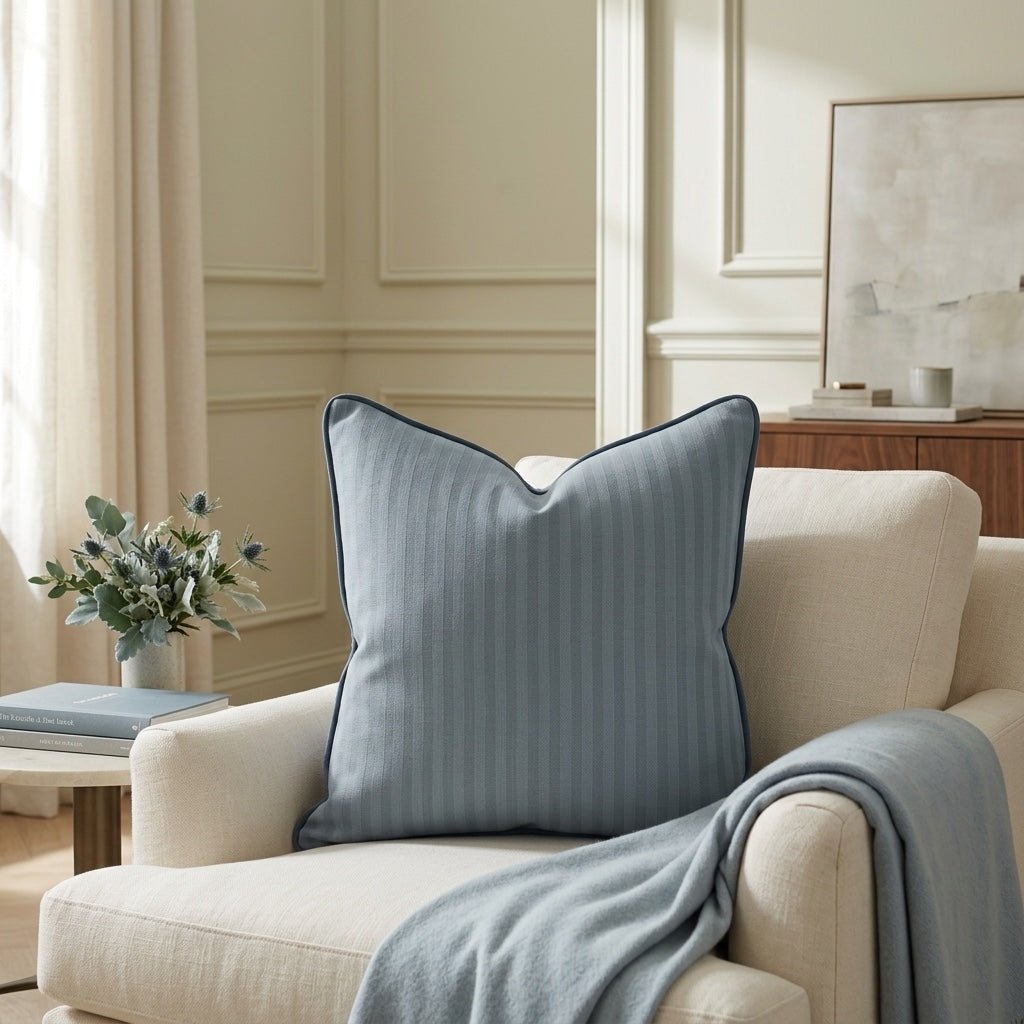 Loose Stems Juniper Stripe Throw Pillow - Lemon Park