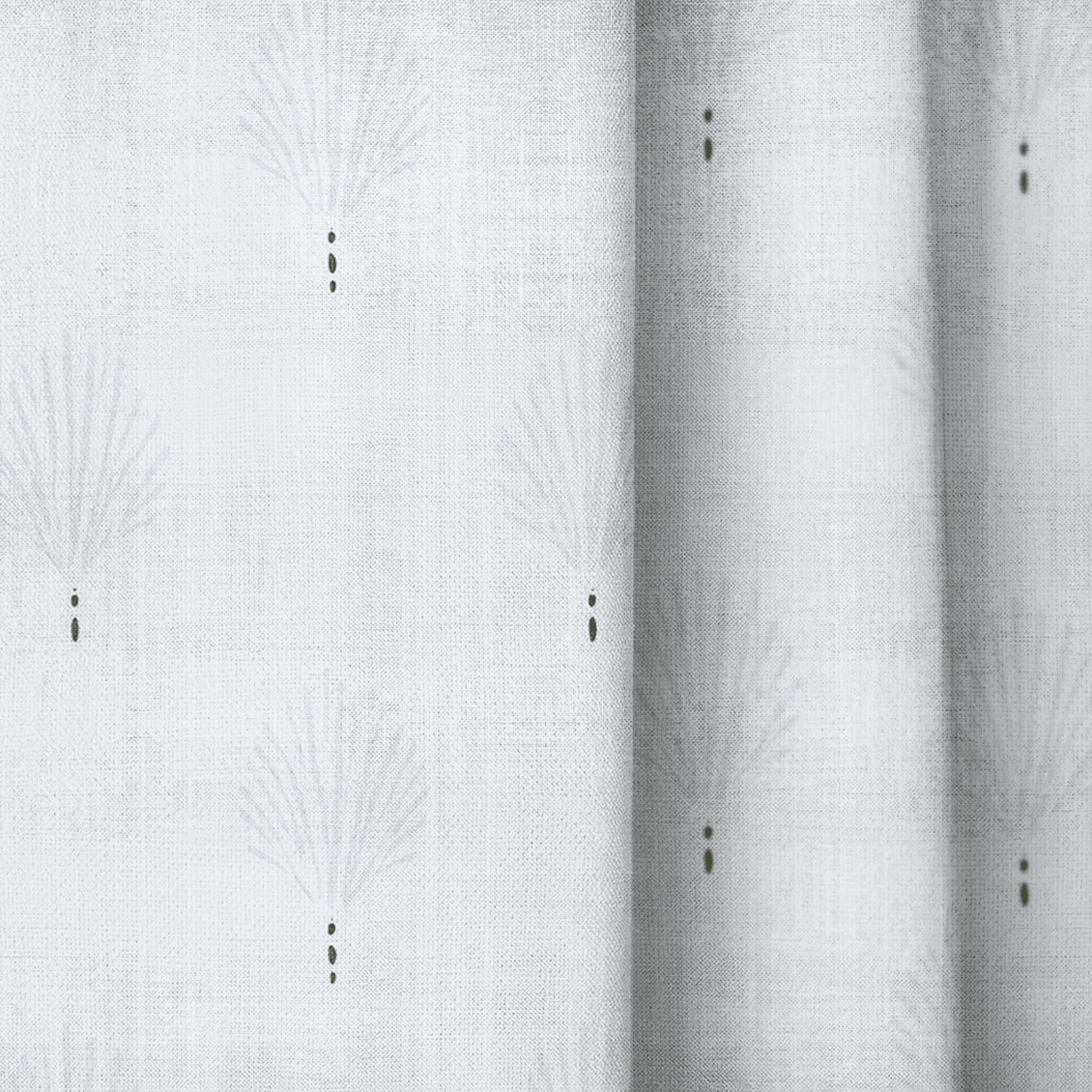 Loose Stems Lichen Block Print - Drapery - Lemon Park