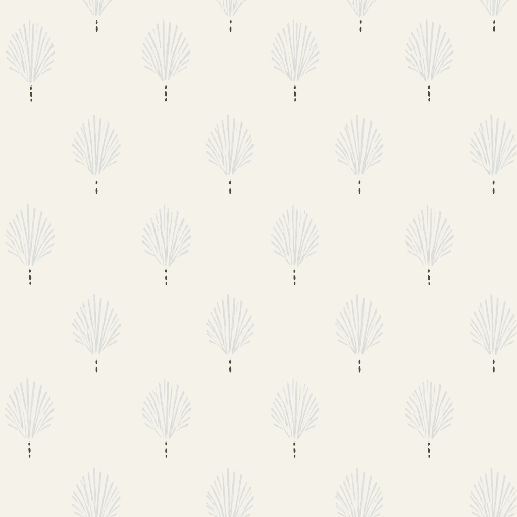 Loose Stems Lichen Block Print Wallpaper - Lemon Park