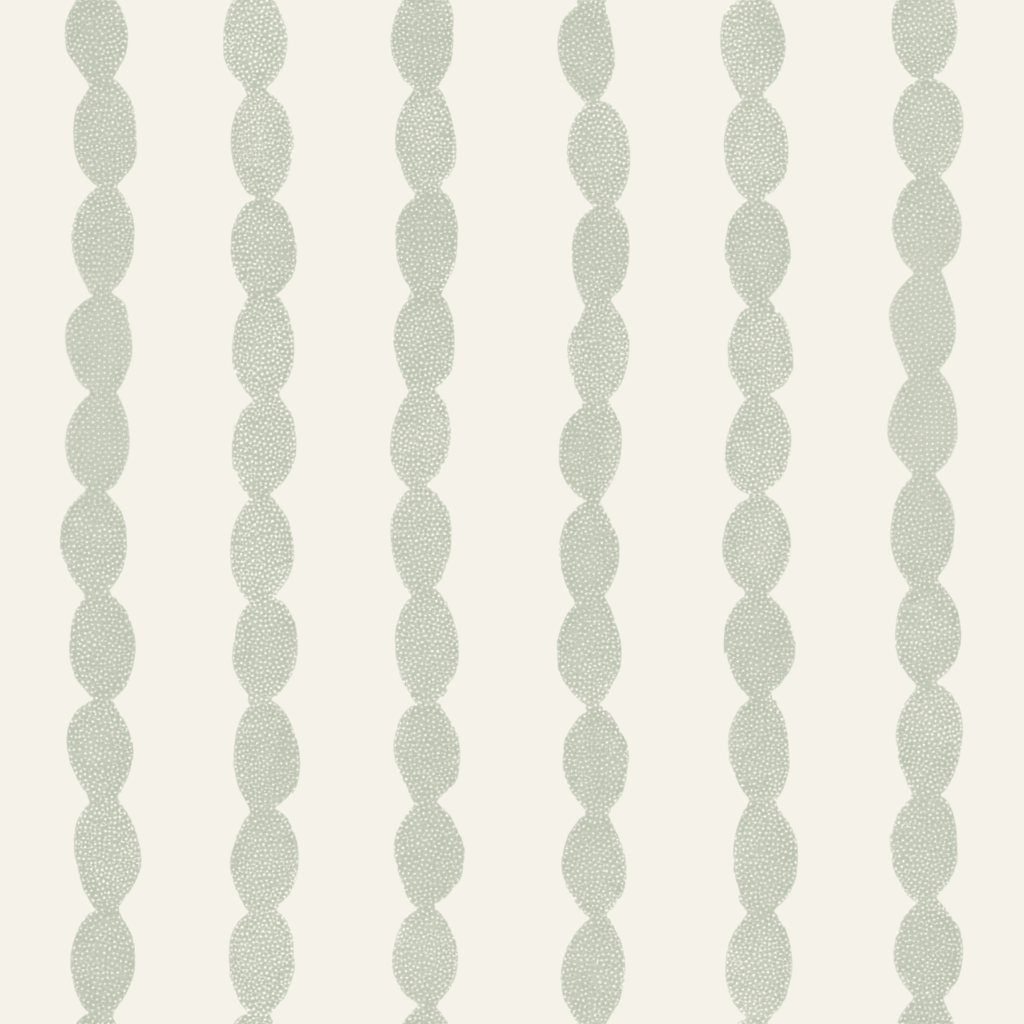 Loose Stems Lichen Chord Stripe Wallpaper - Lemon Park