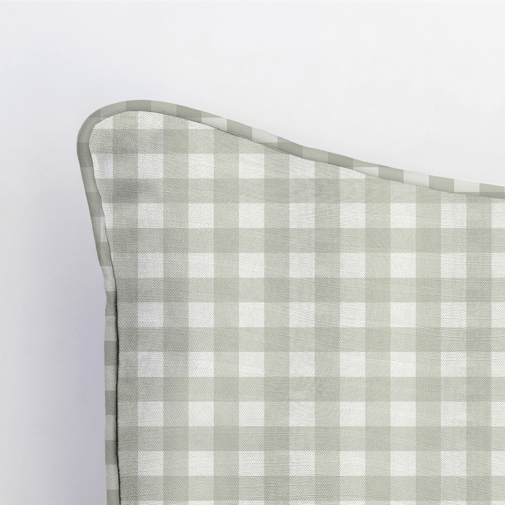 Loose Stems Lichen Gingham_ Throw Pillow - Lemon Park