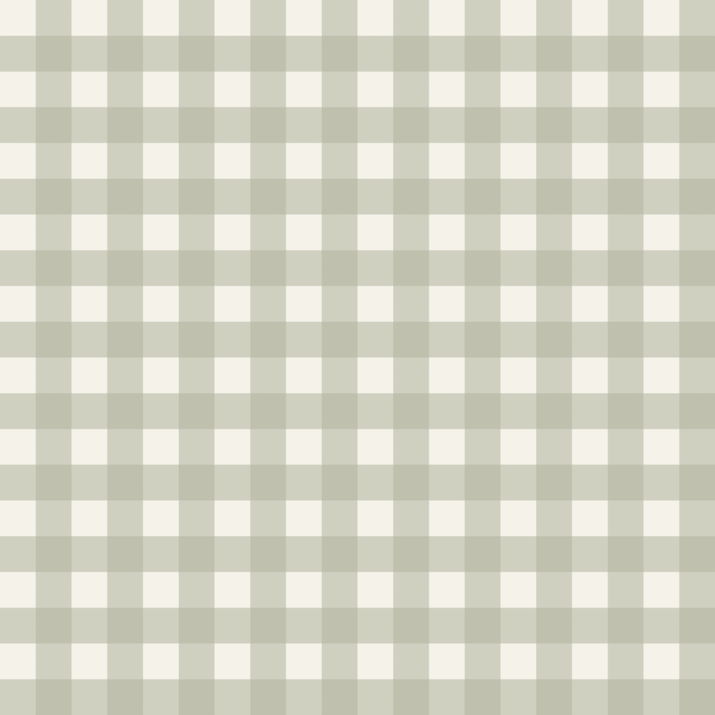 Loose Stems Lichen Gingham Wallpaper - Lemon Park