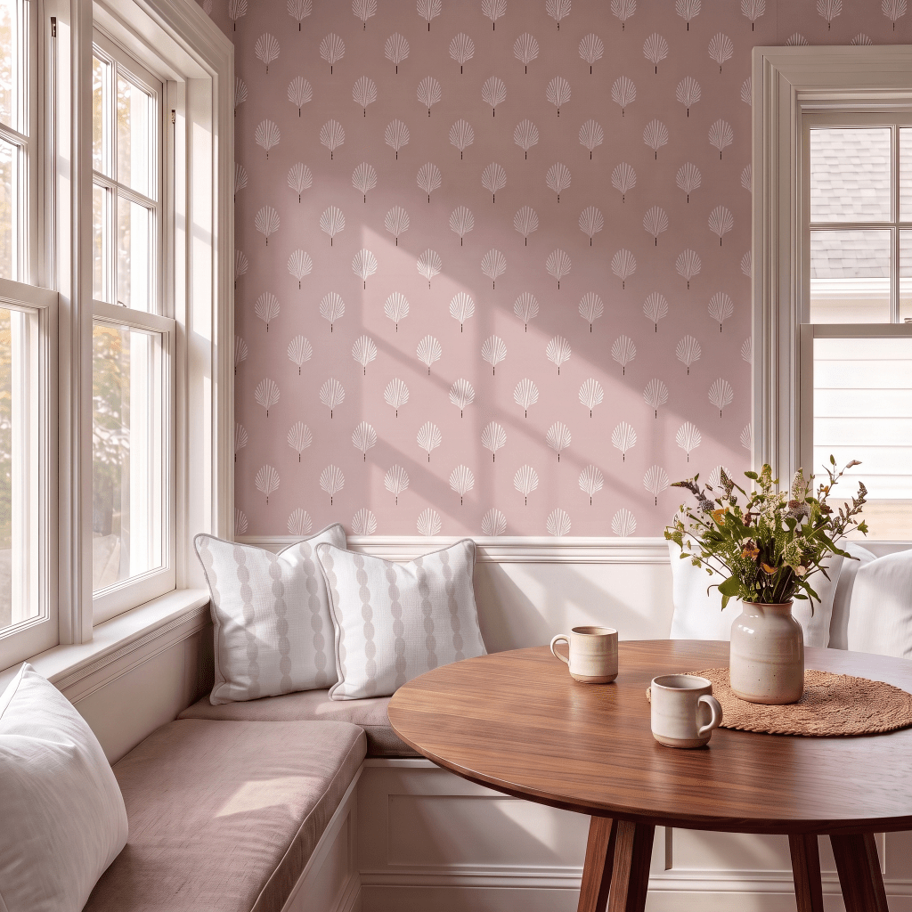 Loose Stems Petaline Block Print Wallpaper - Lemon Park